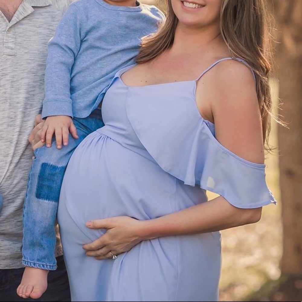 Long maternity gown